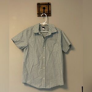 Tea Collection Short Sleeve Striped Button Down size 10